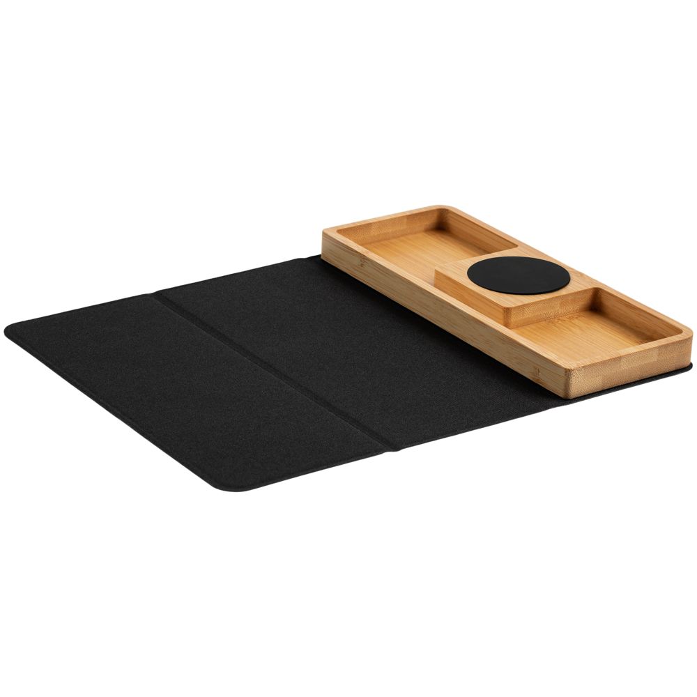 Настольный органайзер Midstream с зарядкой и ковриком для мыши с логотипом  | Print Logo