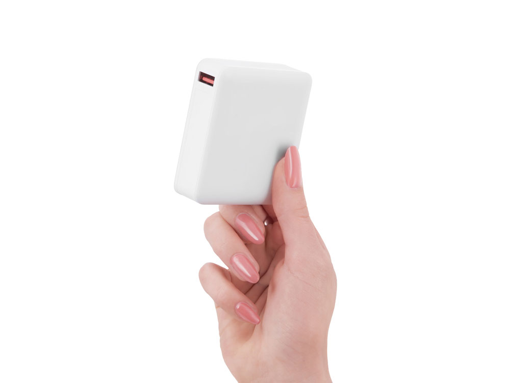 Внешний аккумулятор Brick 10 с быстрой зарядкой QC/PD, 10000 мАч с логотипом Evolt | Print Logo