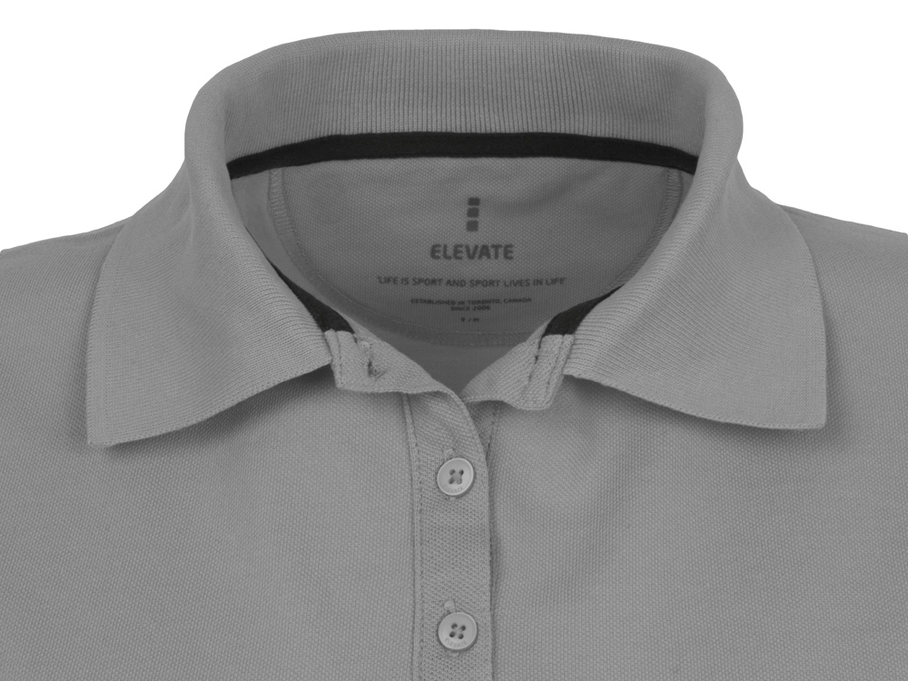 Calgary женская футболка-поло с коротким рукавом, серый меланж