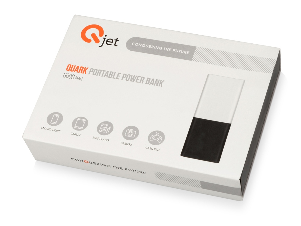 Портативное зарядное устройство с подсветкой логотипа Quark, 6000 mAh