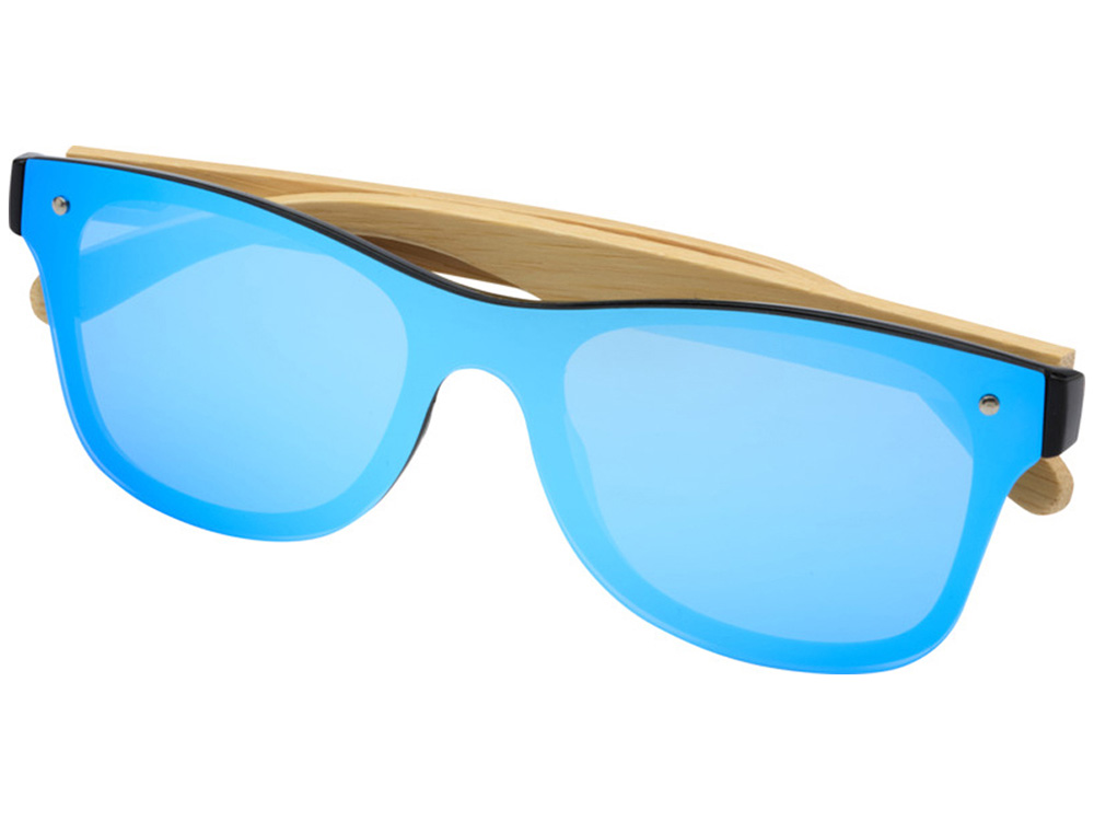 Солнцезащитные очки Tan с бамбуковыми дужками - Cиний