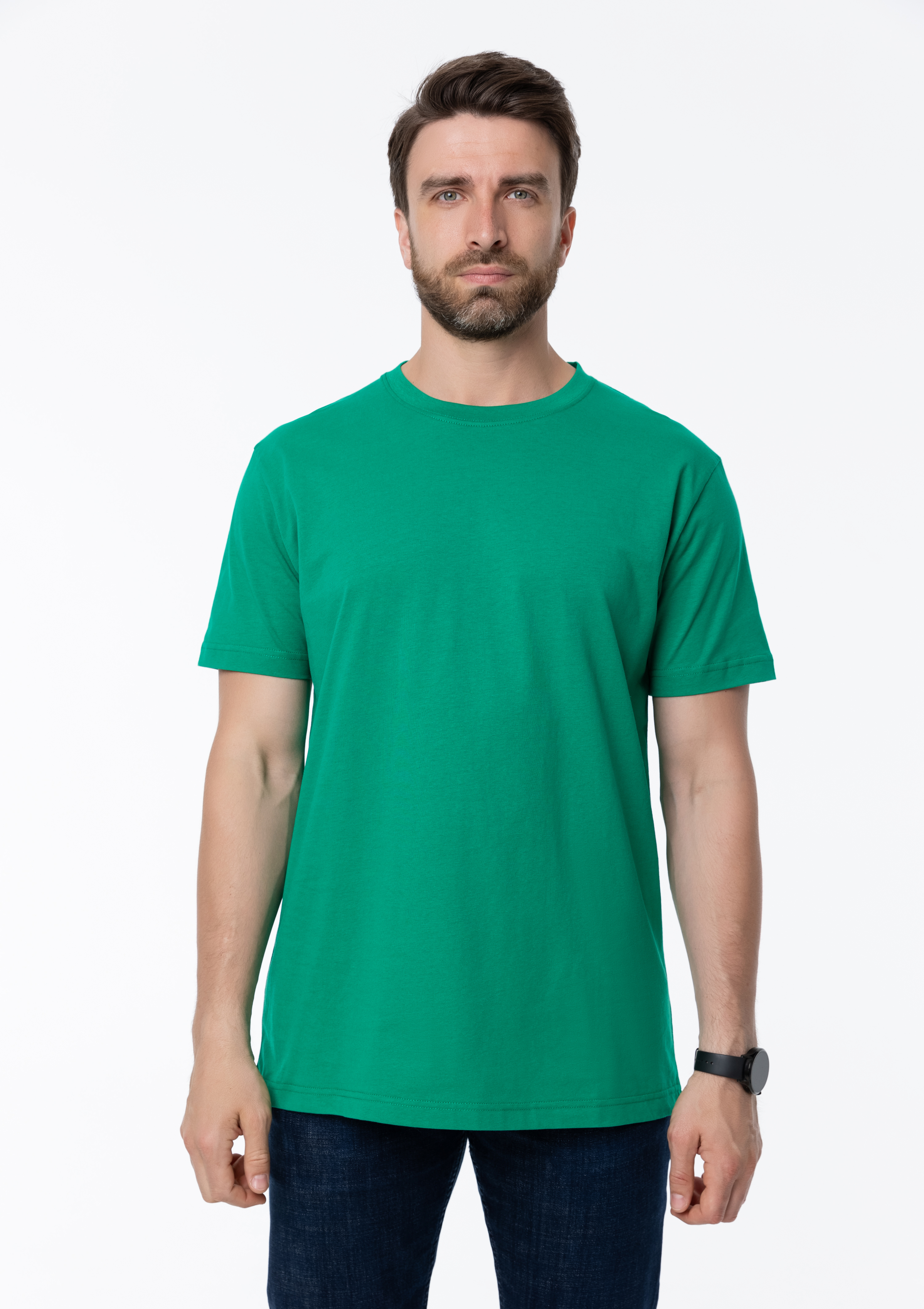 Футболка унисекс STAN, хлопок 150, 51, Зелёный,  (30/1)  (52/XL)