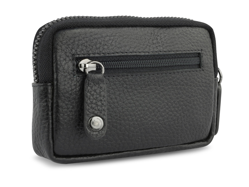 Ключница BUGATTI ЭЛЬЗА | ELSA, с защитой данных RFID, чёрная, воловья кожа/полиэстер, 11х2х7 см