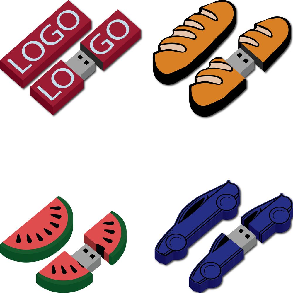 Флешка Gummi на заказ с логотипом сделано в России | Print Logo