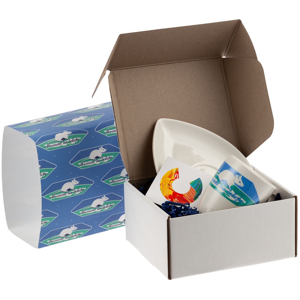 Набор «Мышка на севере» — пример нанесения логотипа (CoolColor) | Print Logo