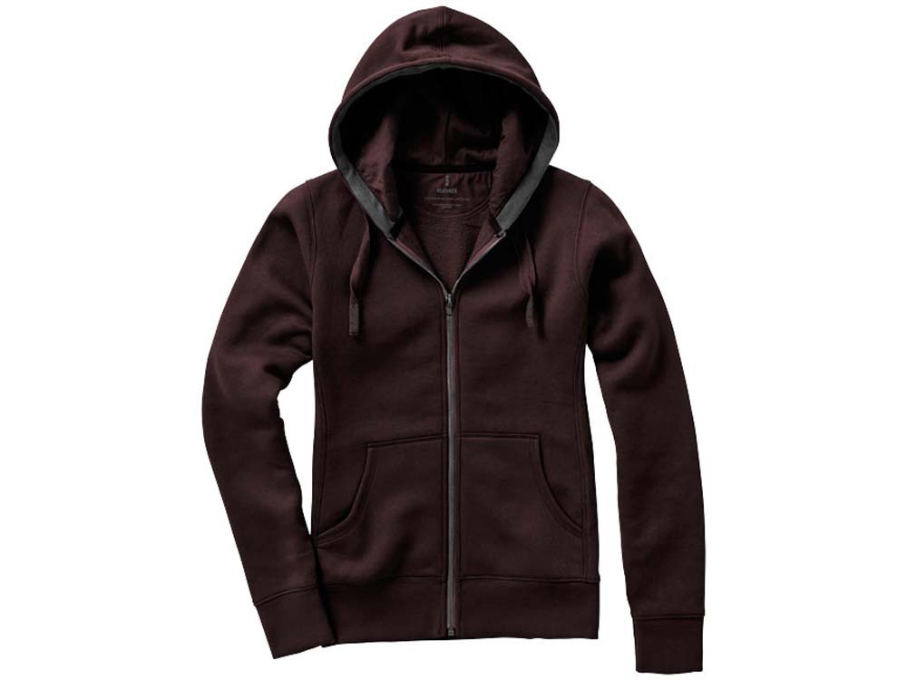 Толстовка Arora женская с капюшоном, шоколадный коричневый