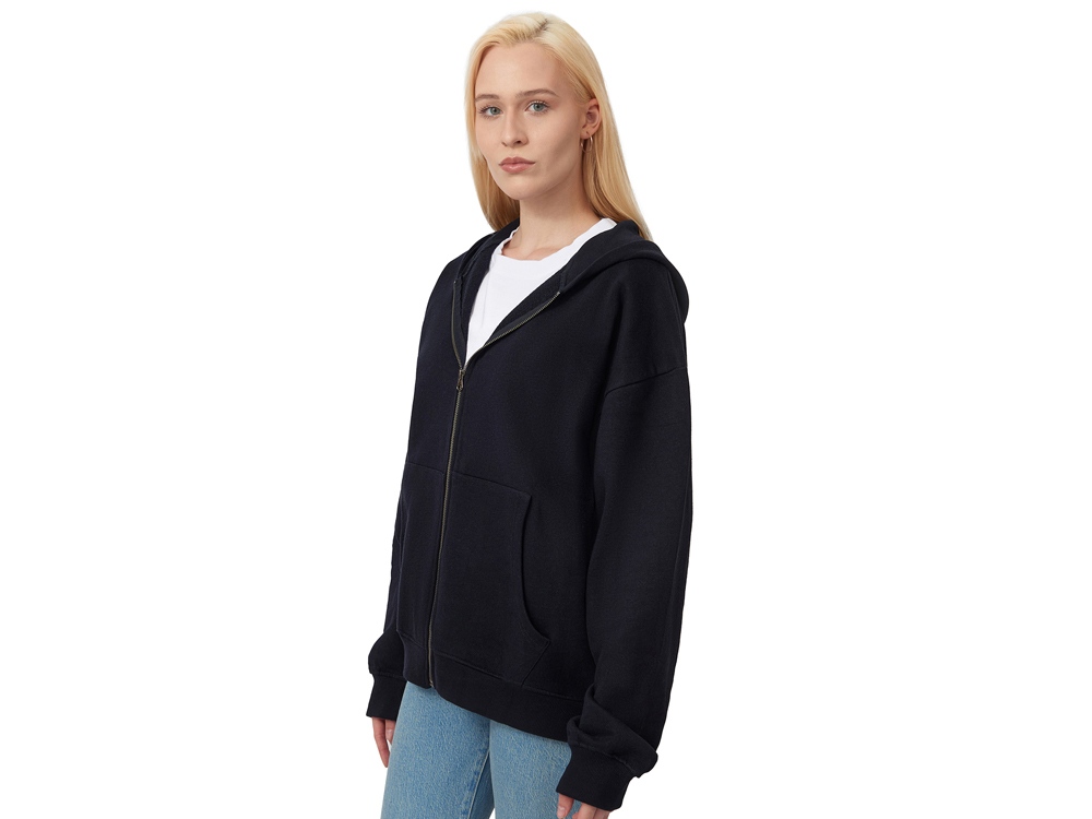 Толстовка оверсайз с капюшоном на молнии Monaco, темно-синий