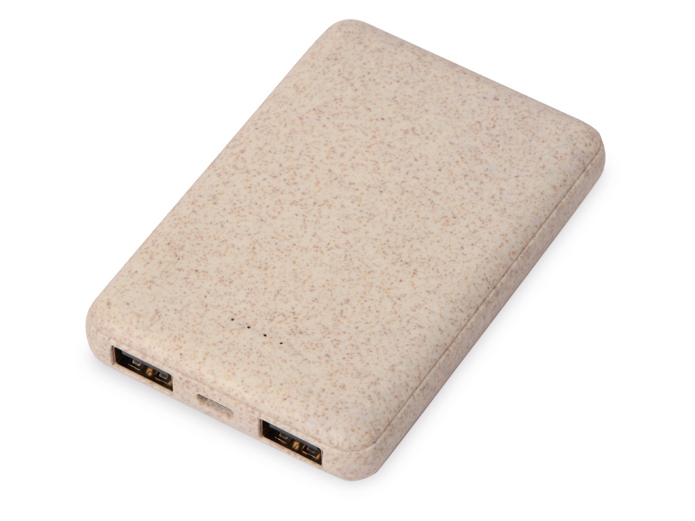 Внешний аккумулятор Wheatty из пшеничной соломы, 5000 mAh с логотипом  | Print Logo