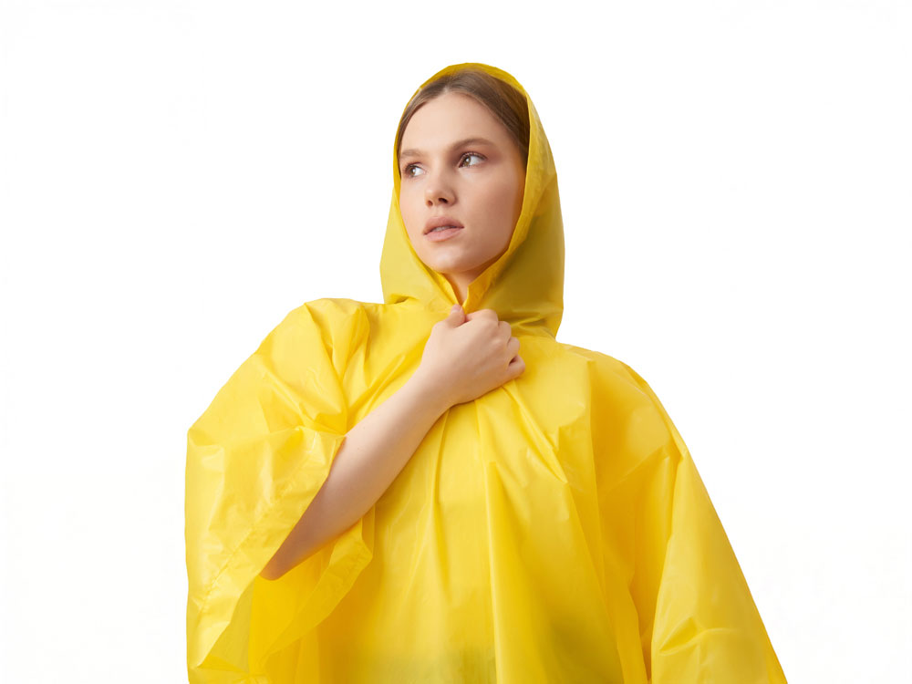 Пончо Hawaii c чехлом унисекс, желтый