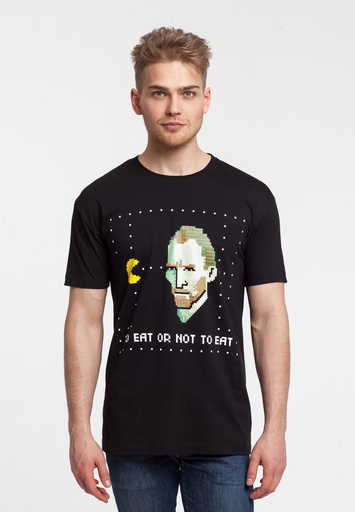 Футболка мужская «Ван-Пакман» — пример нанесения логотипа (Принтэссенция) | Print Logo