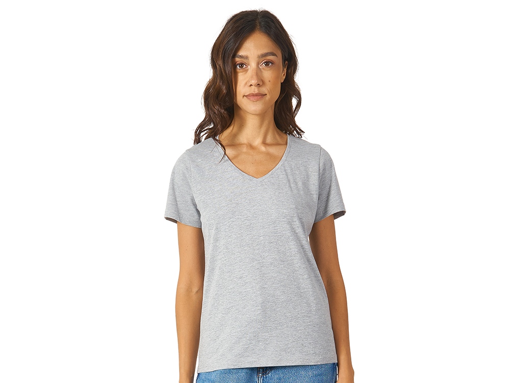 Футболка Heavy Super Club 2.0 женская с V-образным вырезом с логотипом US Basic | Print Logo