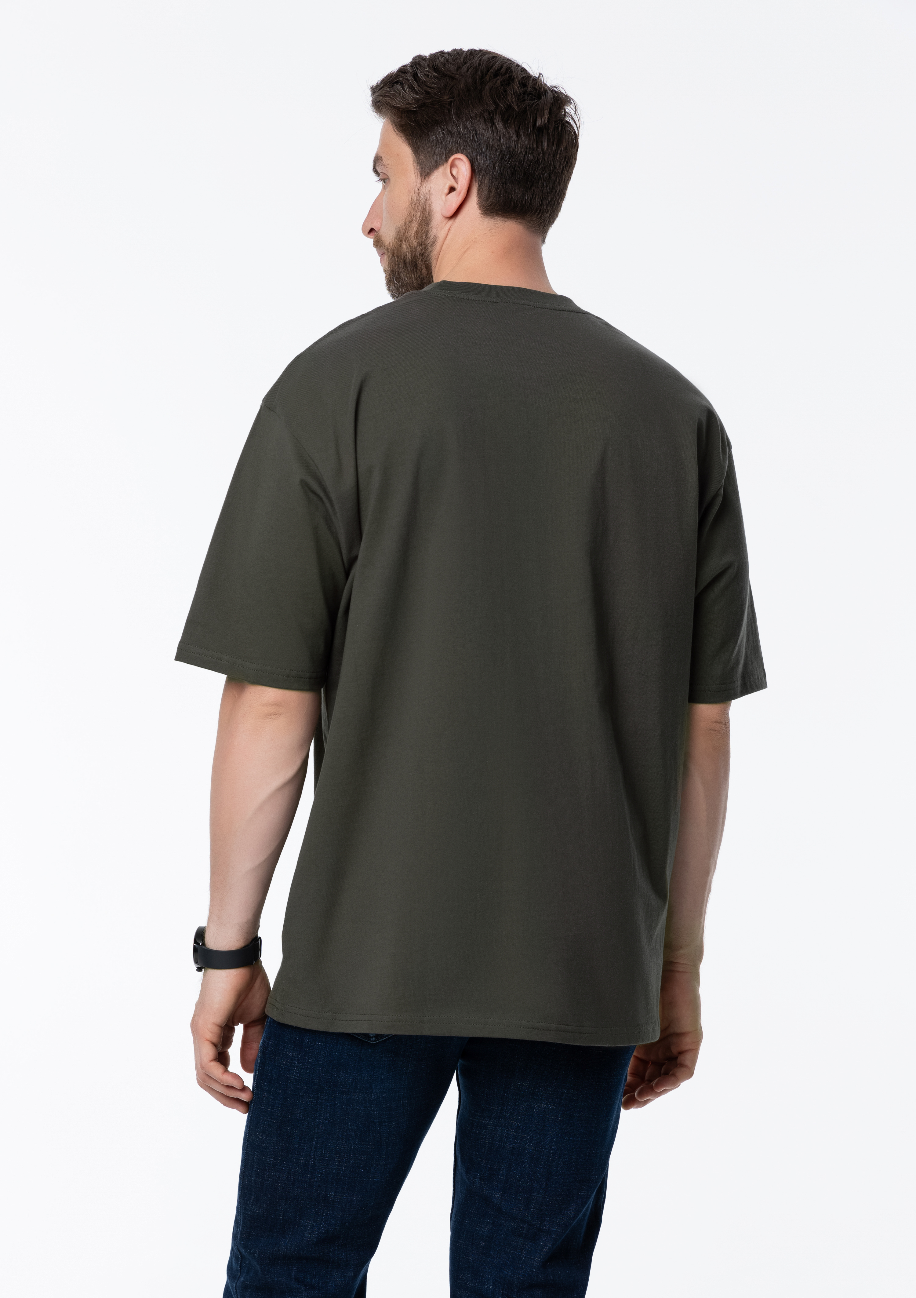 Футболка унисекс оверсайз STAN хлопок 240, 56, Оливковый хаки,  (36)  (44/XS)