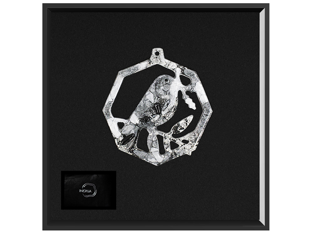 Елочные игрушки (Снегирь) Обсидиан