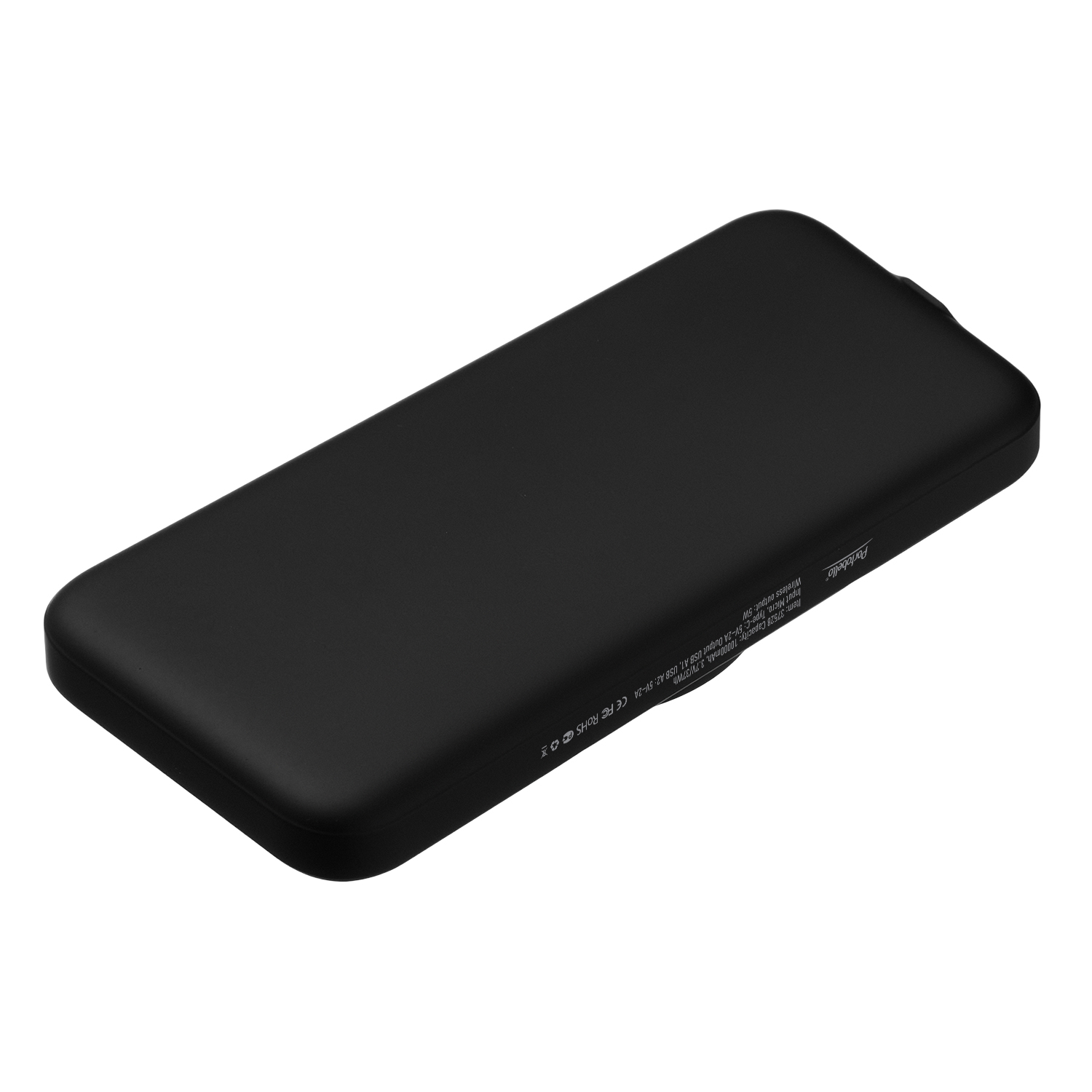 Внешний аккумулятор с подсветкой и беспроводной зарядкой Ultra Wireless Magnetic 10000 mAh, черный фото на сайте Print Logo.