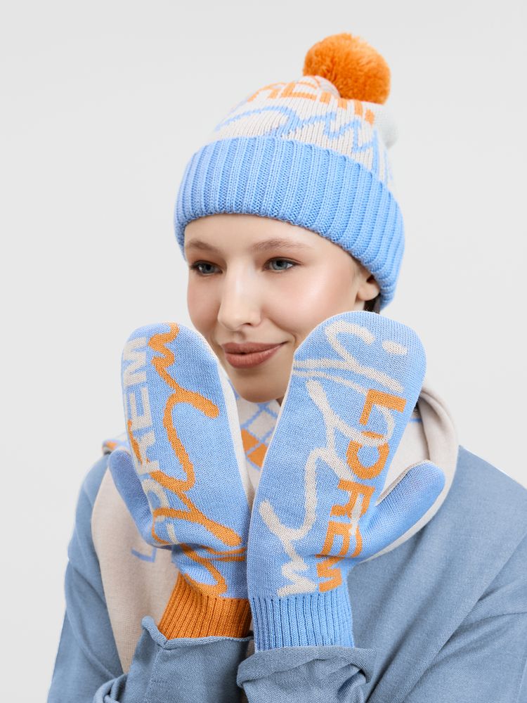 Варежки на заказ Mani, полушерсть, размер XL