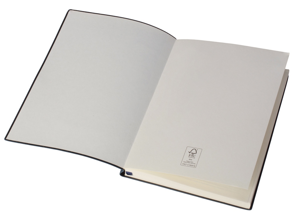 Бизнес блокнот Supreme с вставкой из софт-тача, гибкая обложка, 128 листов, синий