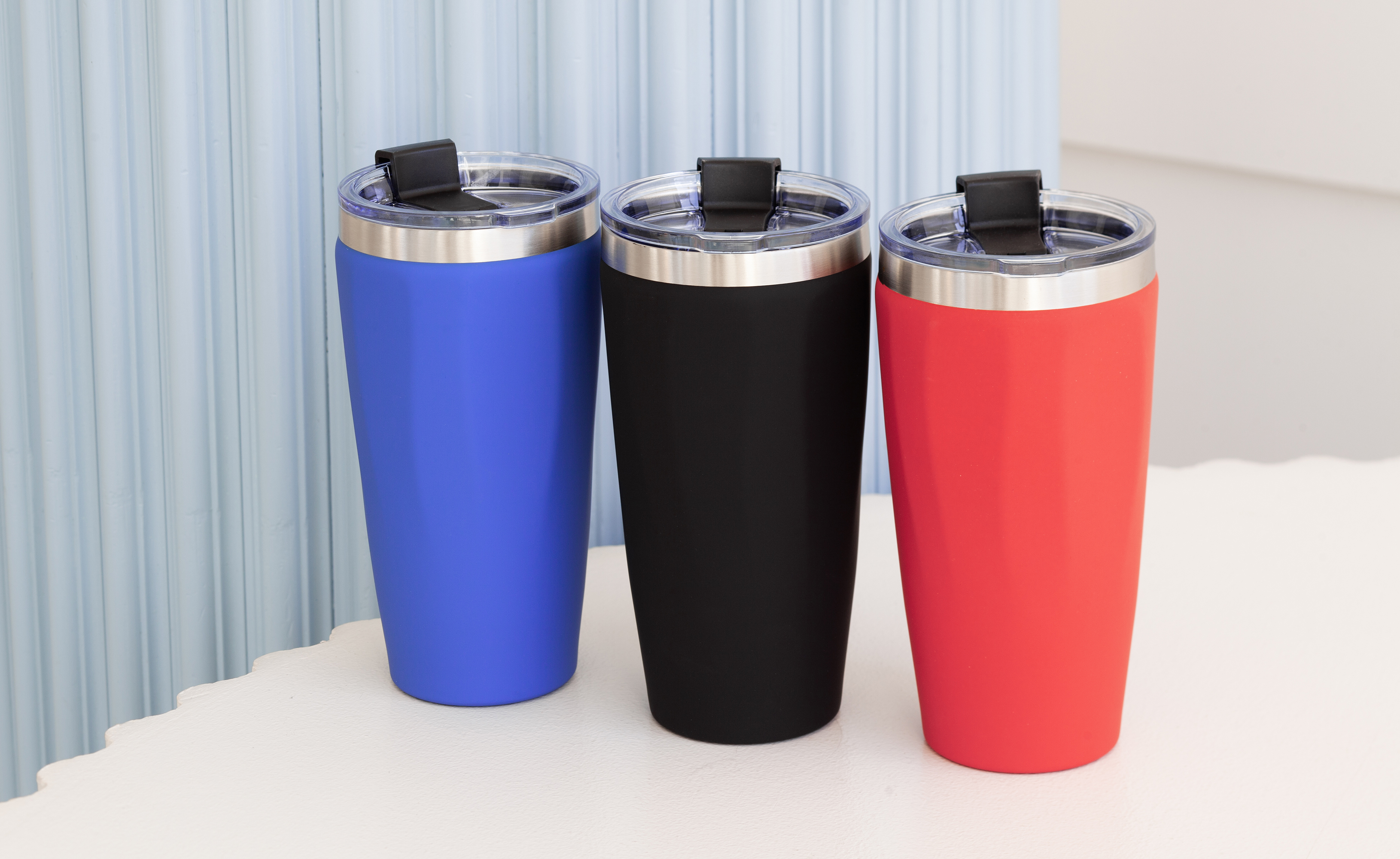 Термостакан "Calypso" 500 мл, покрытие soft touch, черный #, черный