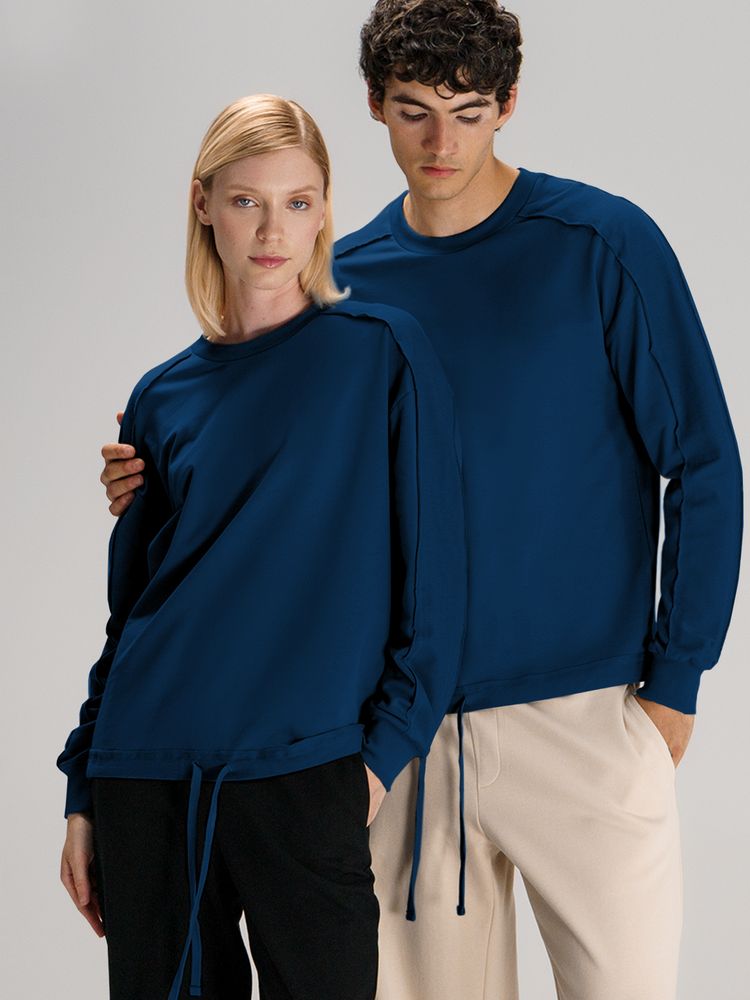 Свитшот унисекс Vozduh, темно-синий, размер XL/XXL