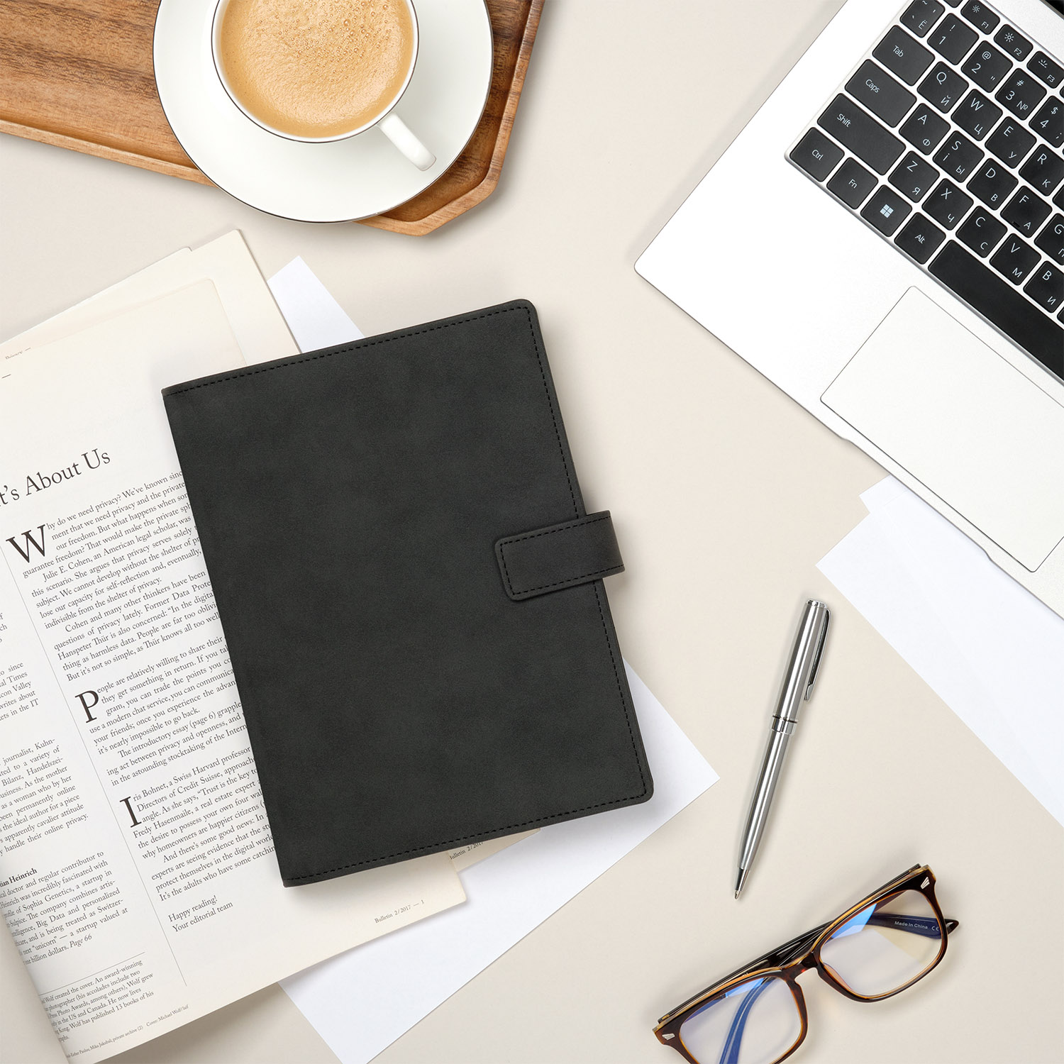 Ежедневник-портфолио Роял (Royal NEO) недатированный в подарочной коробке, черный