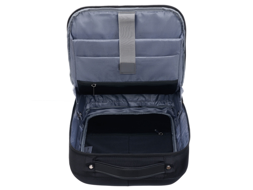 Рюкзак TORBER ВОЯЖ с отделением для ноутбука 15,6'', черный, нейлон/микрофибра, 30x12x42 см, 14л