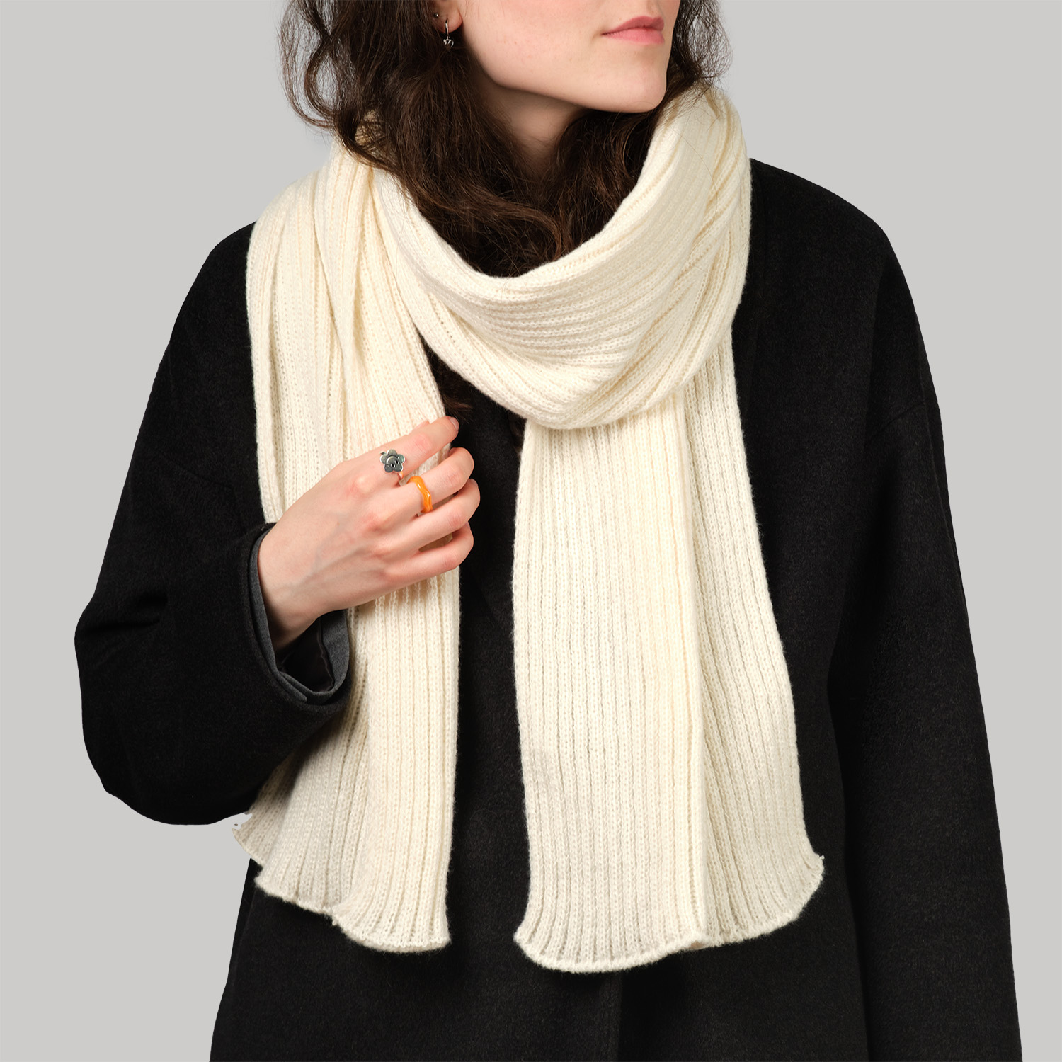 Шарф Форгес (Forges) вязаный, дымчато-розовый фото на сайте  Print Logo.