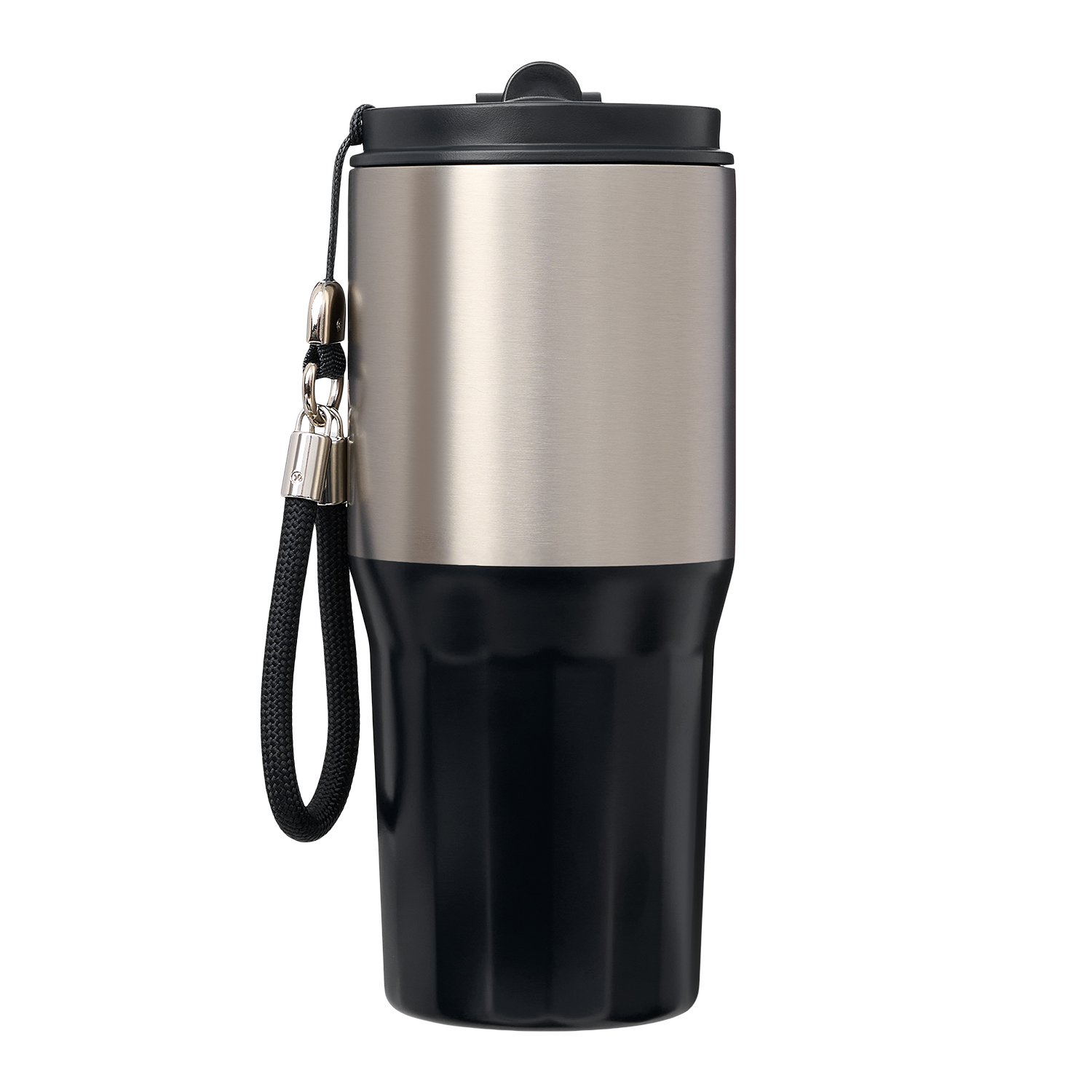 Термокружка вакуумная Авеню (Avenue), серая — пример нанесения логотипа (Portobello Термокружки) | Print Logo