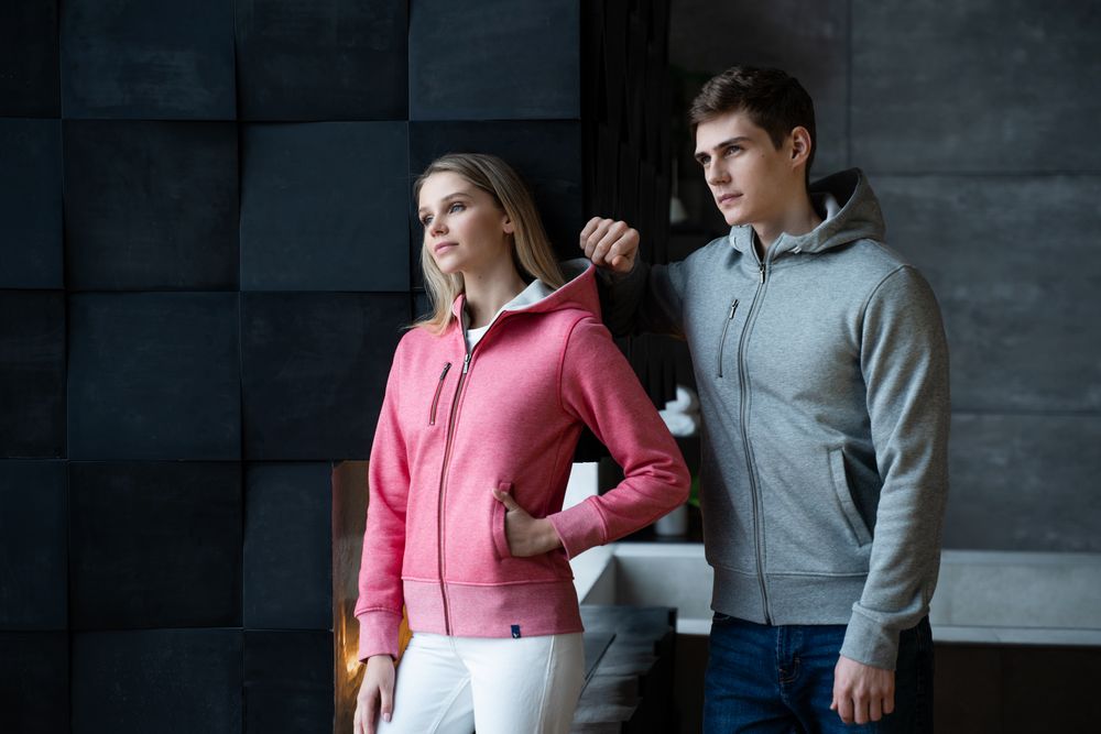 Толстовка женская Parkwick красный меланж фото на сайте Print Logo.