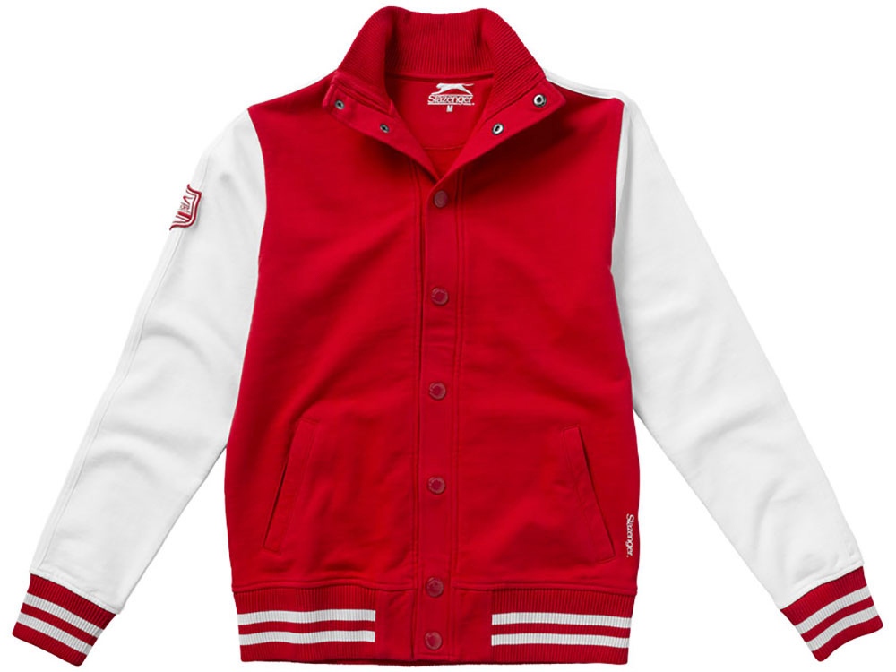 Толстовка Varsity, красный/натуральный белый