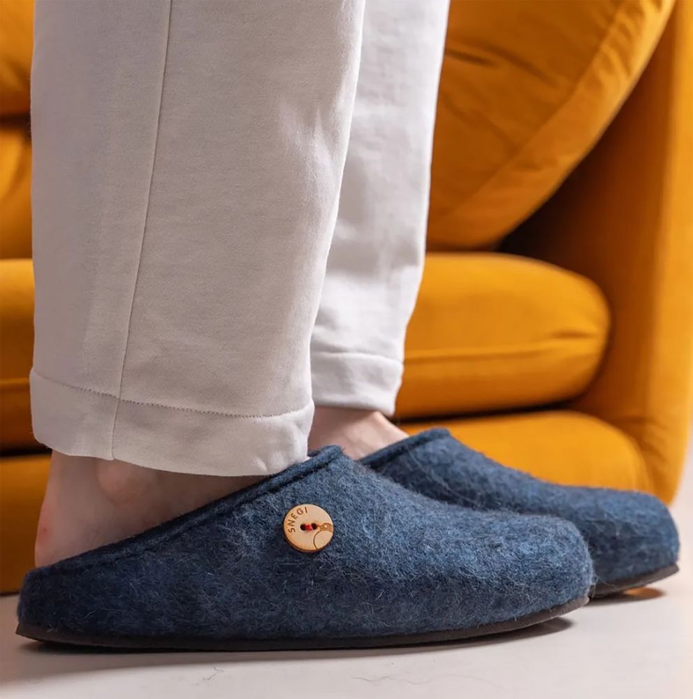 Домашние валенки Step, темно-синие (индиго), размер 45