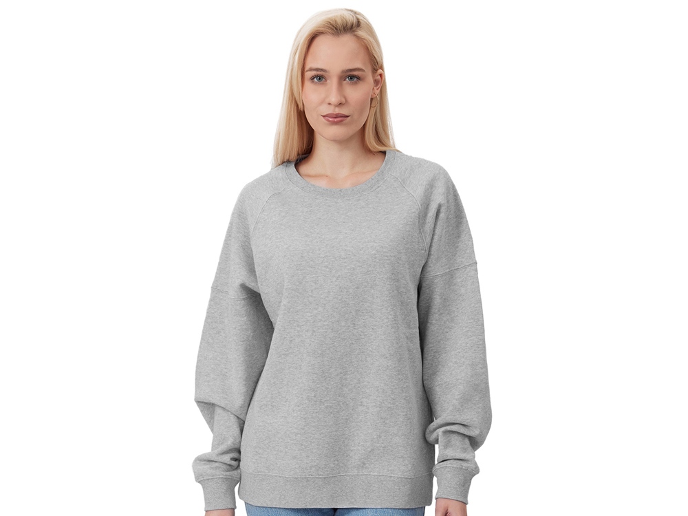 Свитшот оверсайз Paris, унисекс, серый меланж