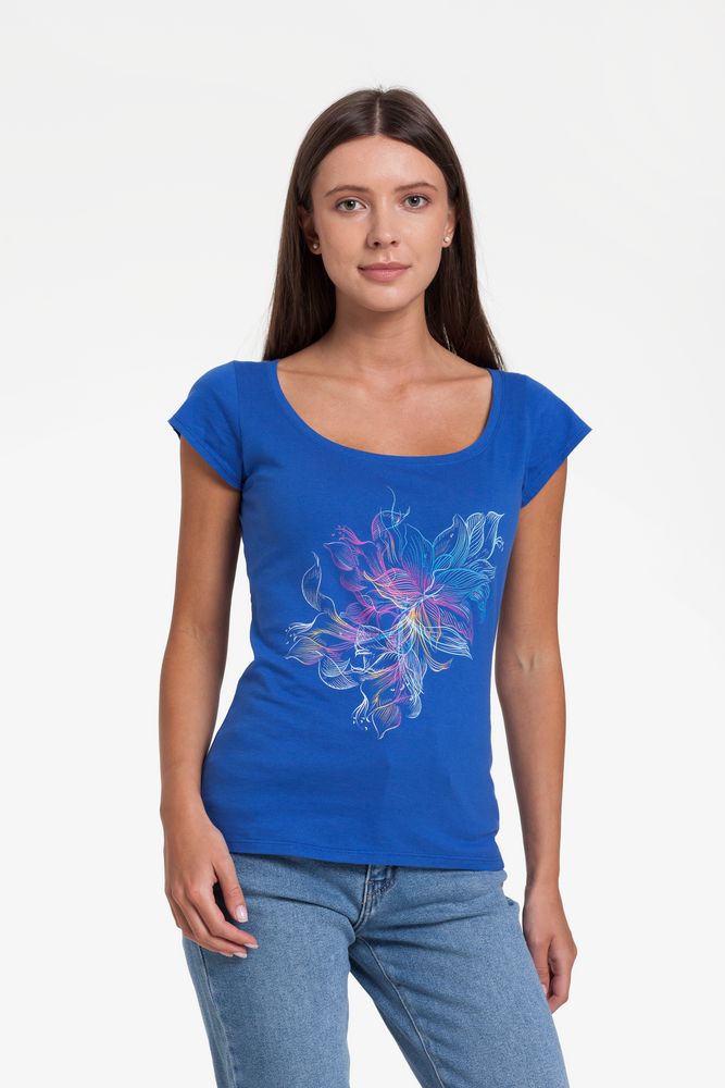 Футболка женская Vibrance с логотипом Принтэссенция | Print Logo