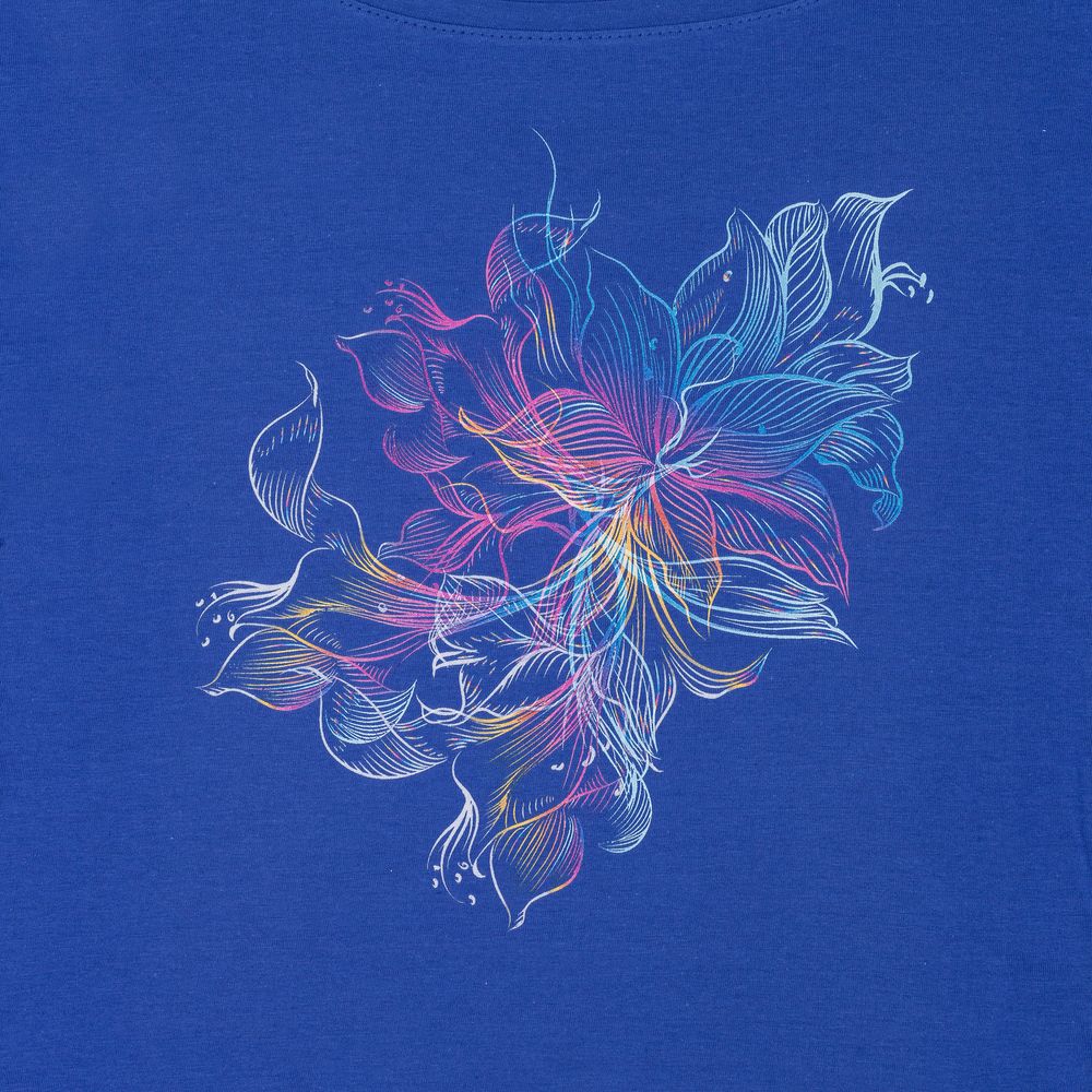 Футболка женская Vibrance — пример нанесения логотипа (Принтэссенция) | Print Logo