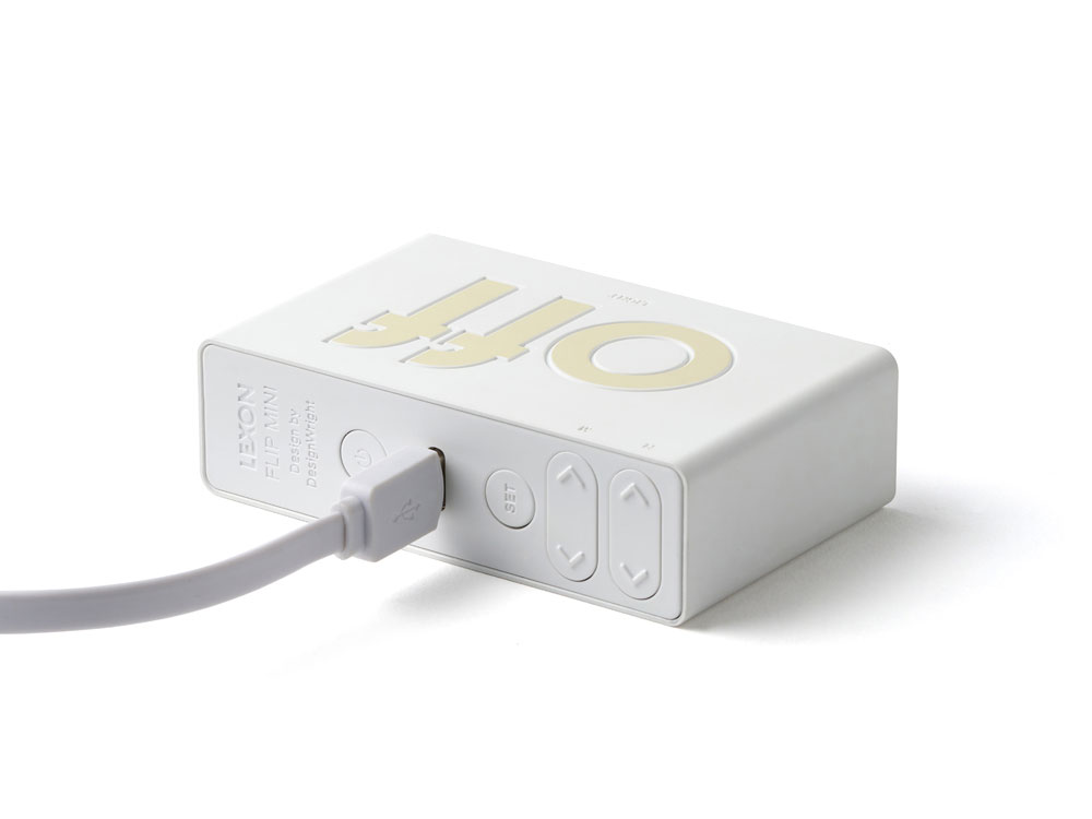 Часы настольные Flip Mini, белый