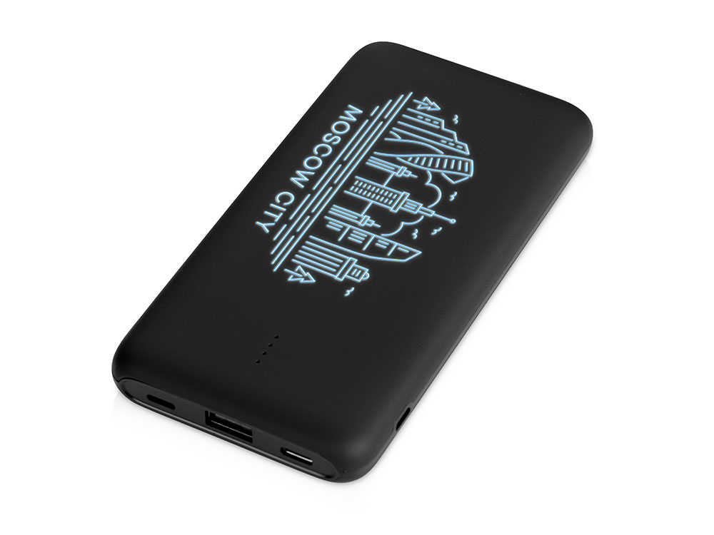 Внешний беспроводной аккумулятор с подсветкой лого Reserve X v.2 (ярче подсветка), 8000 mAh с логотипом Evolt | Print Logo