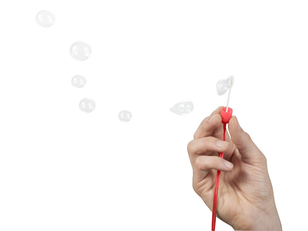 Круглый диспенсер для мыльных пузырей Blubber, красный