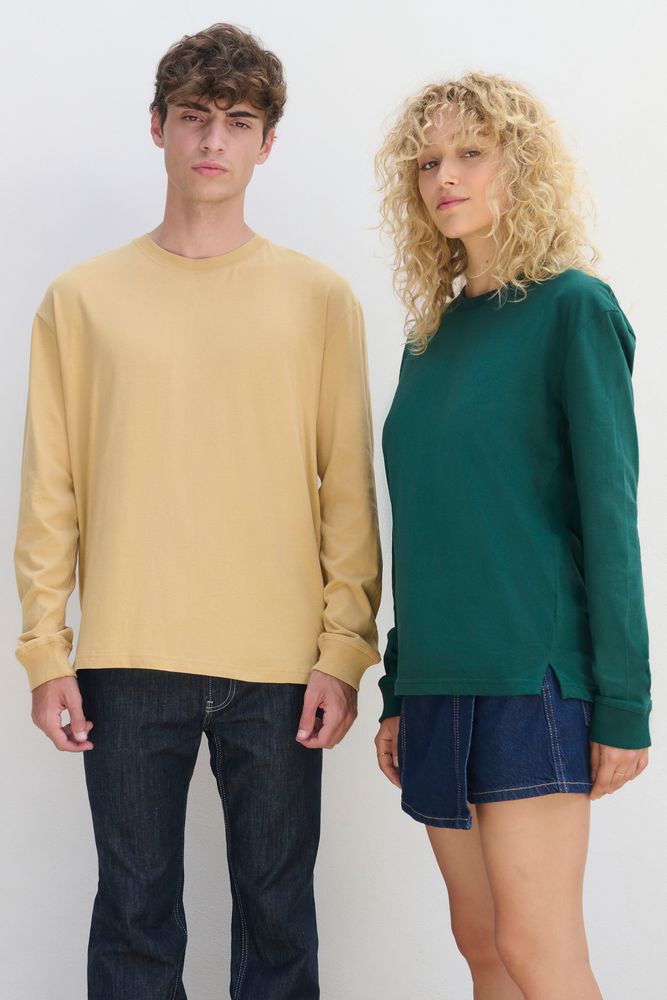 Футболка унисекс с длинным рукавом Pioneer LSL, зеленая, размер XXL