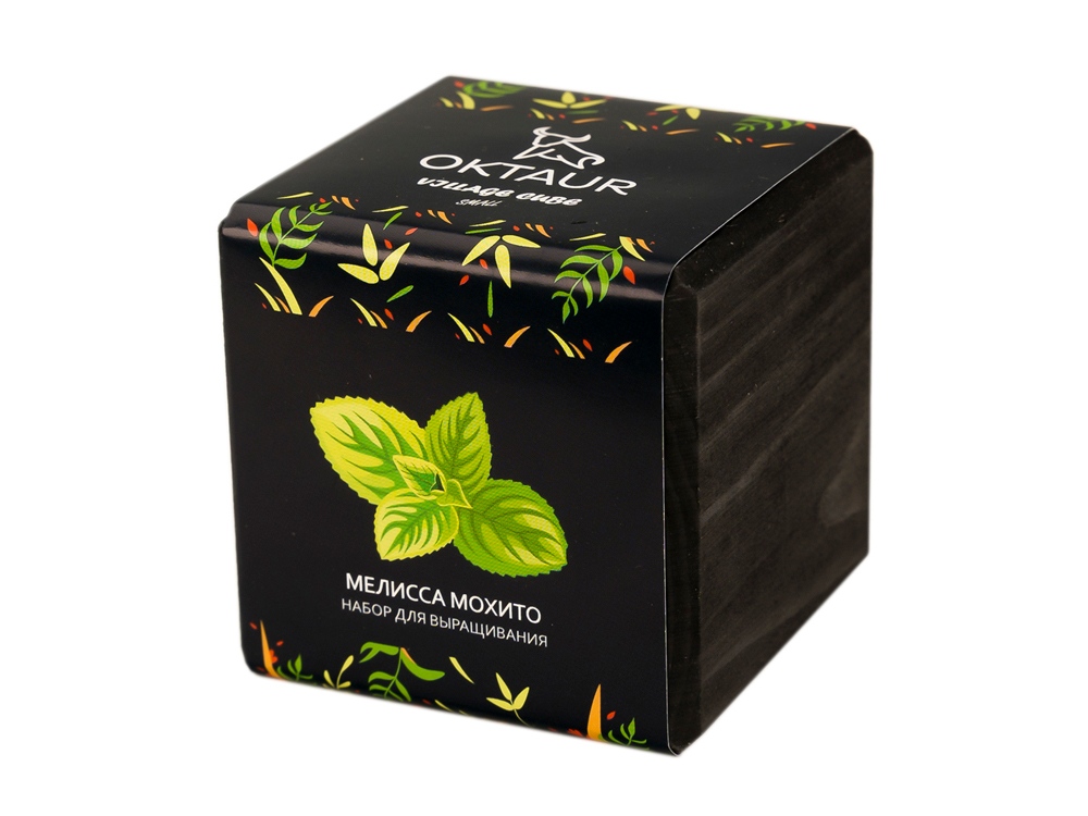 Набор для выращивания Small village cube Мелиса Мохито с логотипом OKTAUR | Print Logo