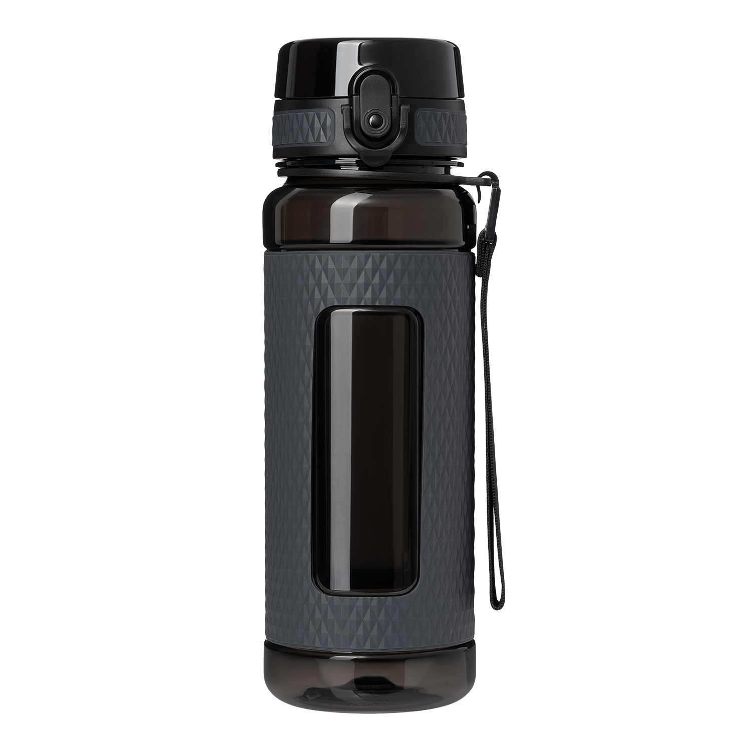 Бутылка для воды Вектор (Vector), черная с логотипом Portobello Спорт.бутылки | Print Logo