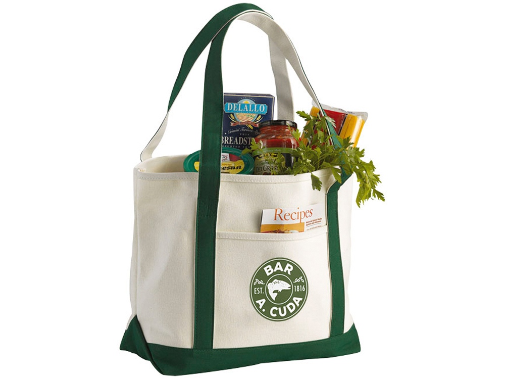 Сумка Premium, натуральный/зеленый