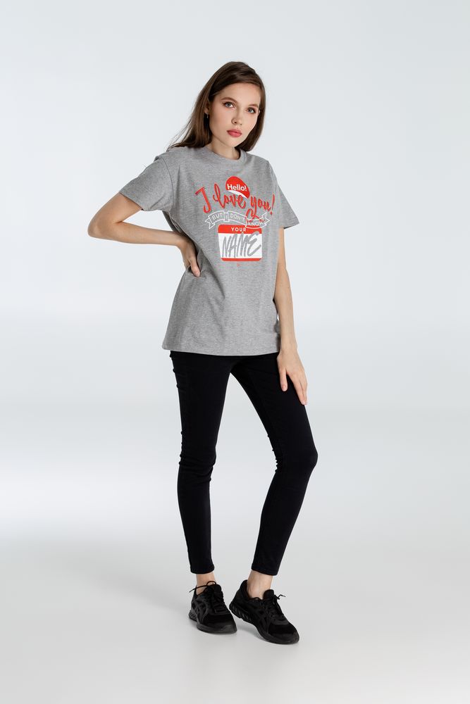 Футболка Hello! I Love You! — пример нанесения логотипа (Author's) | Print Logo
