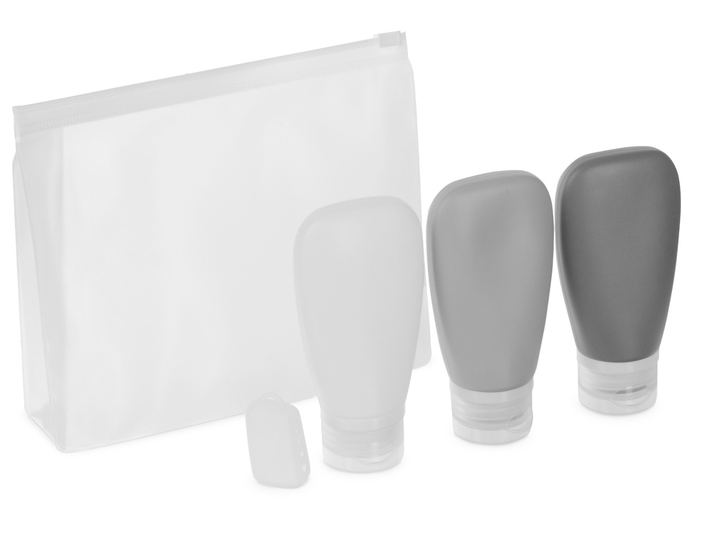 Набор силиконовых емкостей для путешествия On air с логотипом Voyager | Print Logo