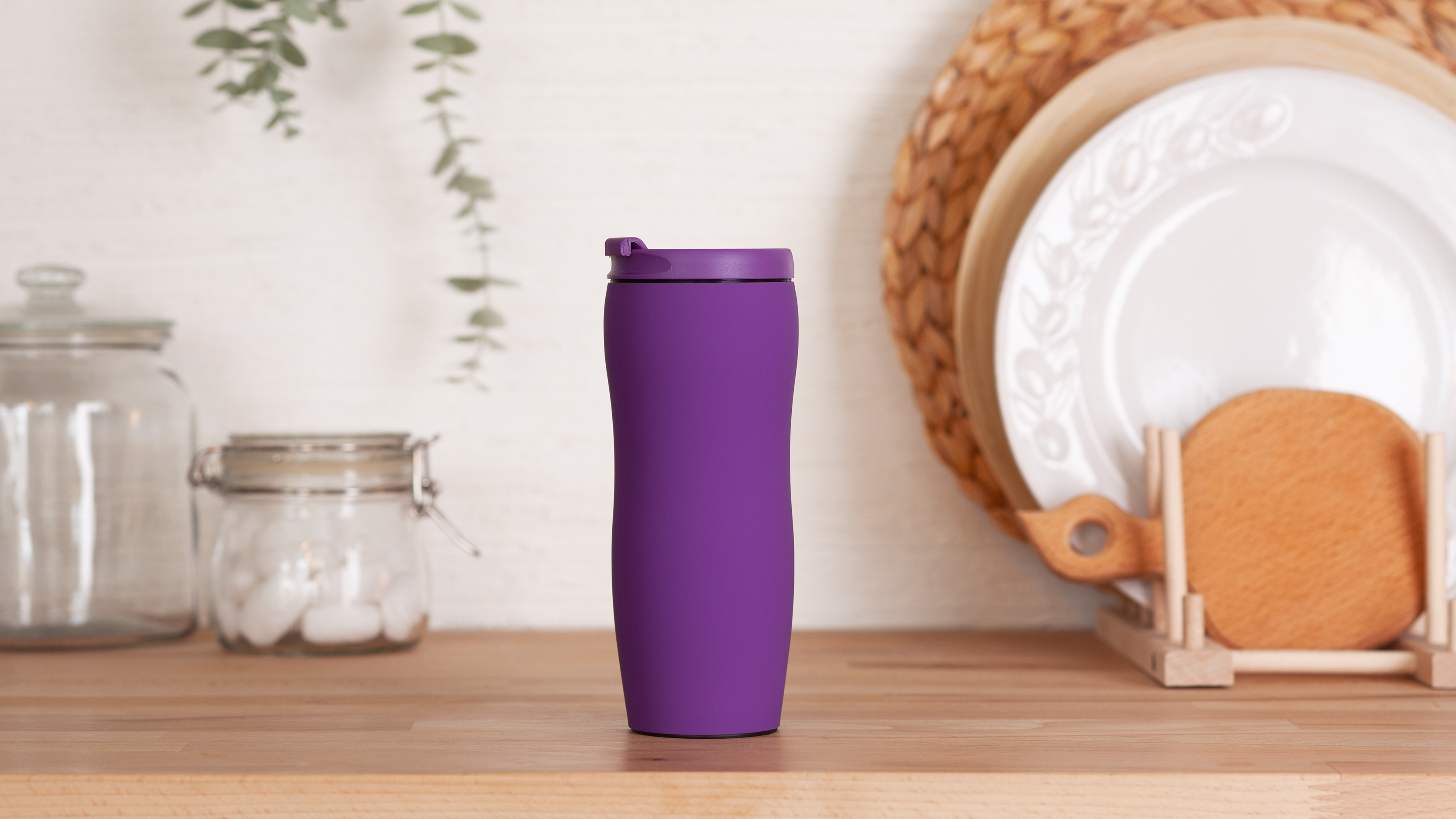 Термостакан "Монтана" 400 мл, покрытие soft touch, бирюзовый