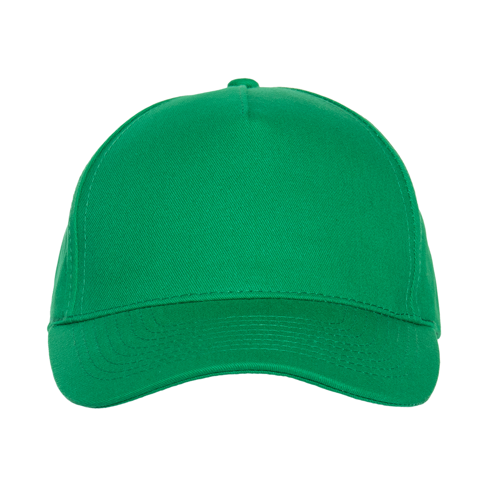 Бейсболка STAN 5 клиньев хлопок 150, 10L, Зелёный,  (30/1)  (56-58/ONE SIZE)