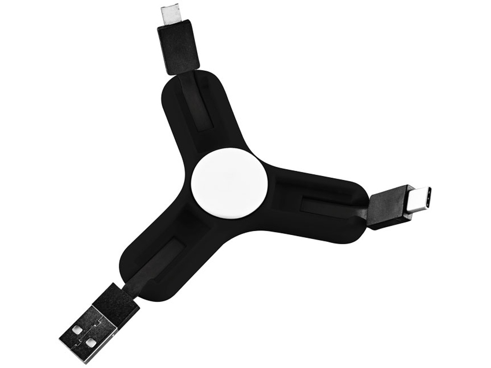 Кабели для зарядки Fun Tri-Twist, черный