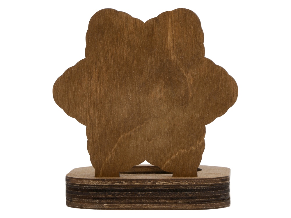 Подсвечник деревянный Снежинка