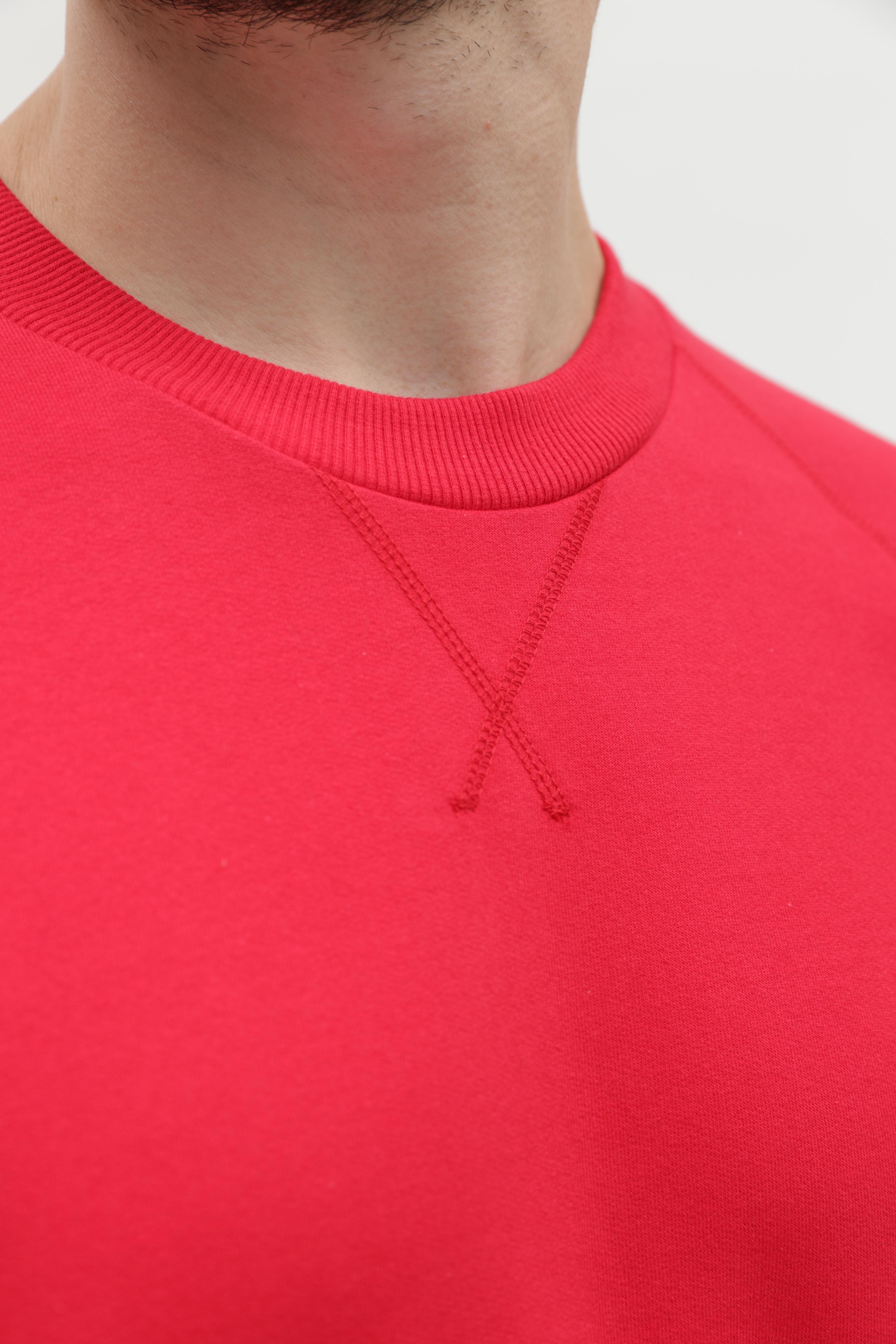 Свитшот унисекс STAN футер с начёсом 220, 60, Красный,  (14)  (56/XXXL)