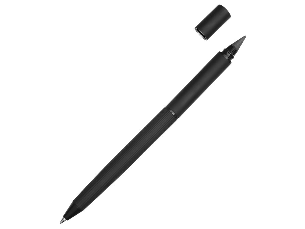 Металлическая ручка и вечный карандаш Gauguin soft-touch с логотипом Lettertone | Print Logo