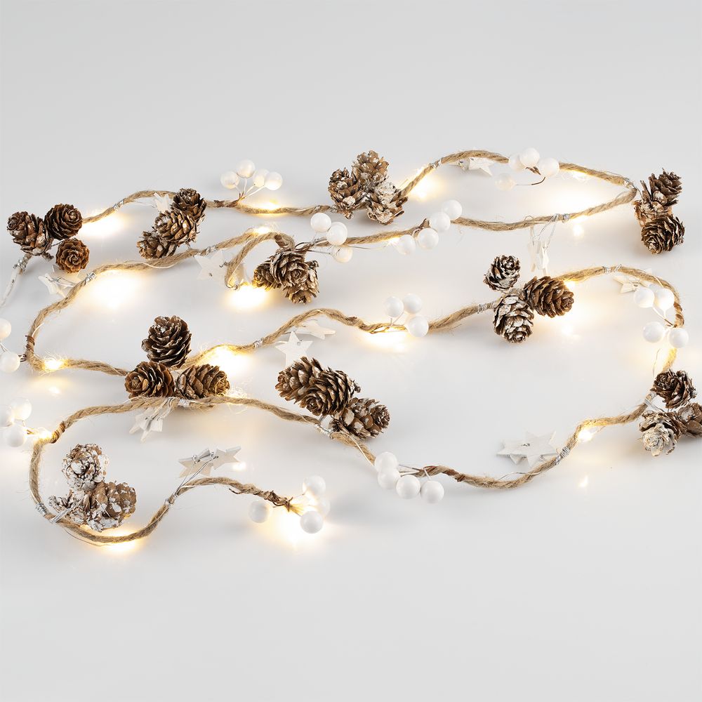 Светодиодная гирлянда Cones and Berries — пример нанесения логотипа () | Print Logo