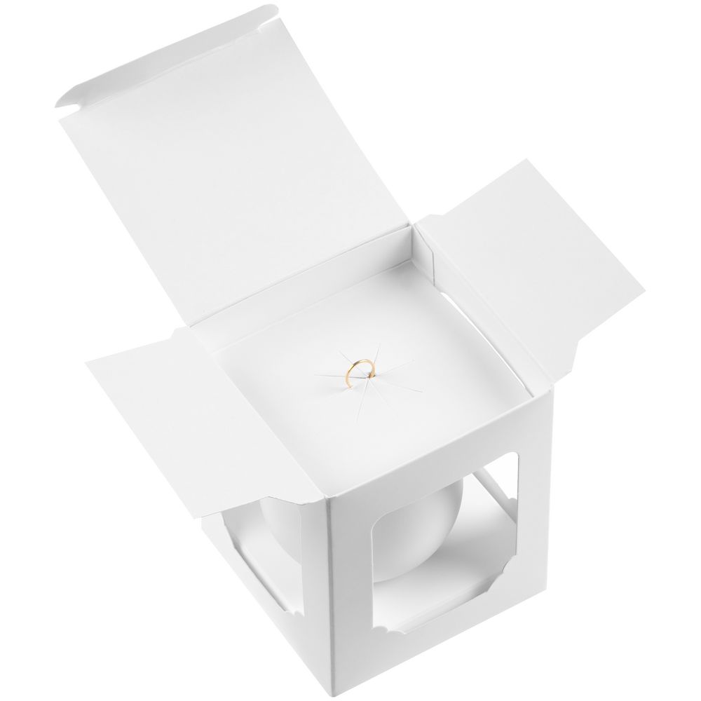 Елочный шар Gala Matt в коробке, 8,5 см — пример нанесения логотипа (сделано в России) | Print Logo