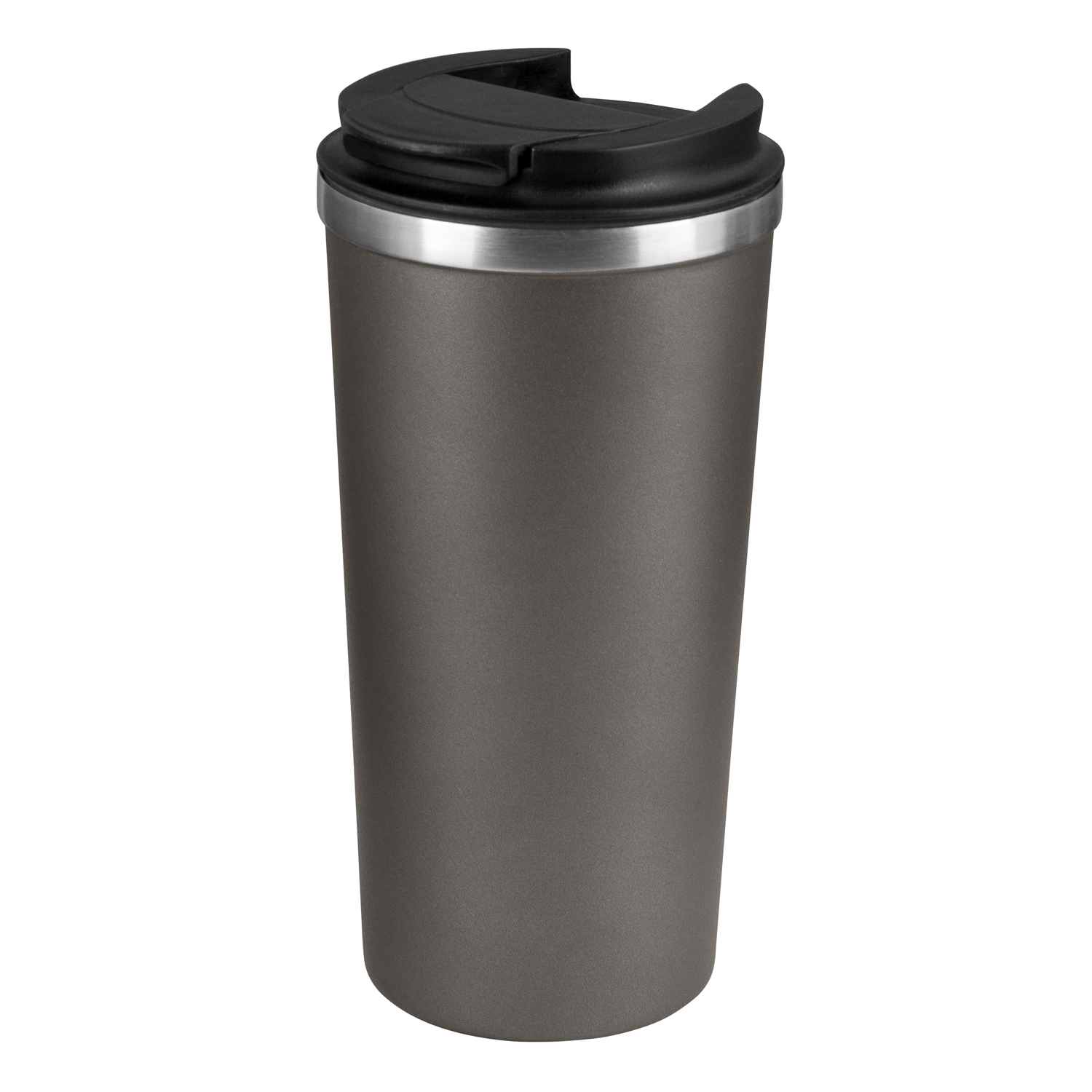 Термокружка вакуумная Палермо (Palermo), серая, гладкая поверхность